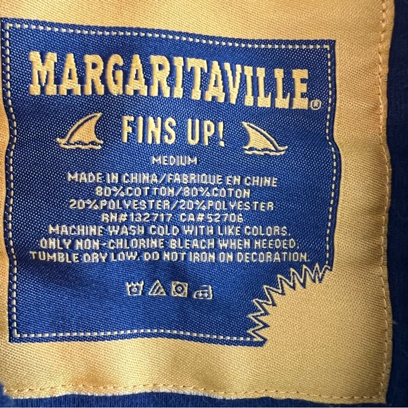 Margaritaville men’s Landshark Beer Hoodie size medium full front zip w pockets - Picture 4 of 7